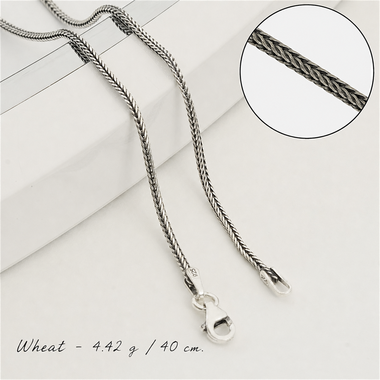 Damenkette aus 925er Silber – Halskette im Vintage-Stil
