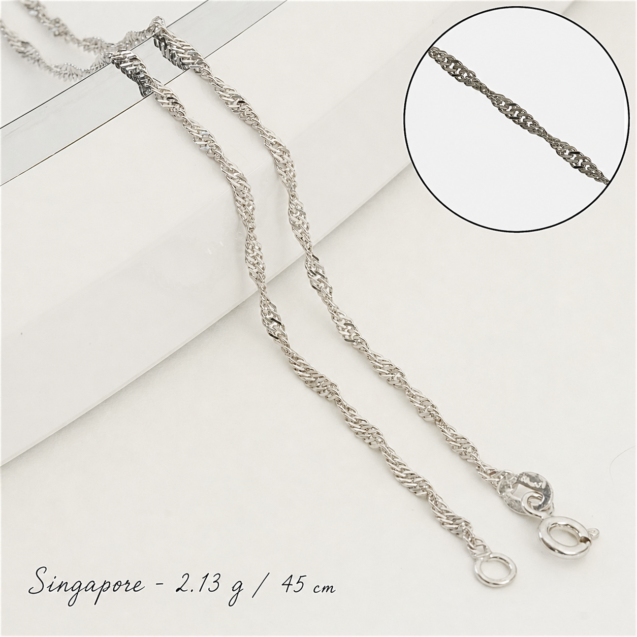 Damenkette aus 925er Silber – Halskette im Vintage-Stil