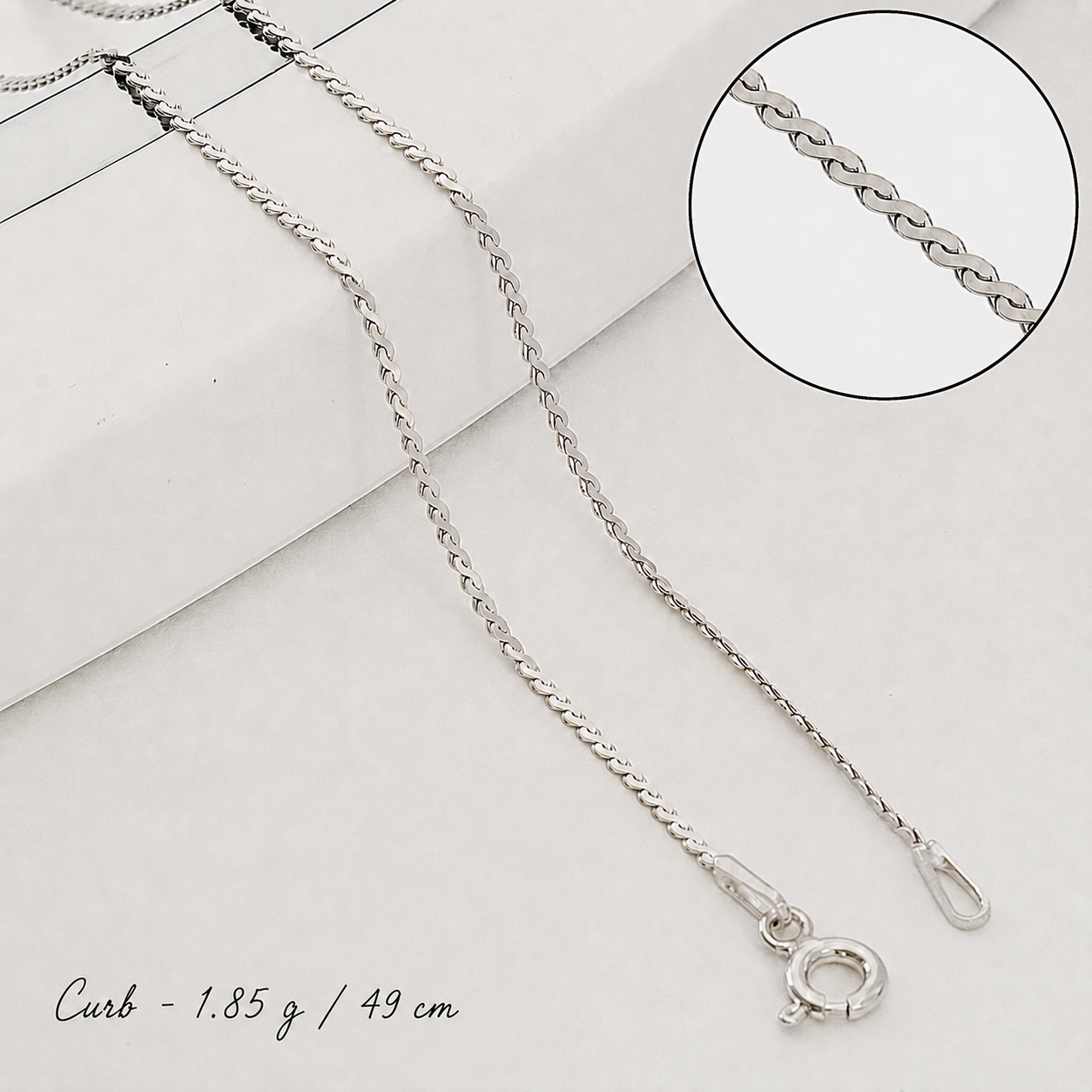 Damenkette aus 925er Silber – Halskette im Vintage-Stil