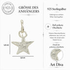925er Silberanhänger „Stern“ – handgefertigter Boho-Talisman für Hoffnung, skulpturales Schmuckstück und Geschenk für Mutter, Tochter oder Freundin | Art Diva