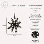 925er Silberelement „Edelweißblüte“ – handgefertigter Boho-Talisman für Harmonie, skulpturales Schmuckstück und Geschenk für Mutter, Tochter oder Freundin | Art Diva