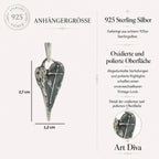 925er Silberanhänger „Längliches Herz mit Kreuz“ – handgefertigter Boho-Talisman für den Glauben an die Liebe, skulpturales Schmuckstück und Geschenk für Mutter, Tochter oder Freundin | Art Diva