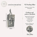925er Silberanhänger „Drei Calla-Blüten“ – Symbol für Weiblichkeit, Schönheit und Harmonie | Talisman für Freundschaft und Verbundenheit | Art Diva