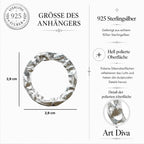 „Kreis“-Anhänger für Herren aus 925er Silber – hochglanzpoliert | Talisman für Stärke und Balance | Art Diva
