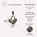 Kleines Herz mit gedrehter Öse – Anhänger aus 925er Silber | Symbol für Liebe & Verbundenheit | Art Diva