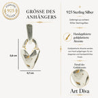 „Kleines flauschiges Herz“-Anhänger aus 925er Silber – Miniatur-Talisman für Zärtlichkeit und Fürsorge | Art Diva