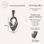 „Flauschiges Herz“-Miniaturanhänger aus 925er Silber – Talisman für Liebe, Zärtlichkeit und Fürsorge, handgefertigt im Boho-Stil | Art Diva
