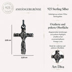 Stilvoller Herren-Kreuzanhänger aus 925er Silber – Symbol für Stärke und Charakter, handgefertigtes Geschenk für den Partner oder Ehemann | Art Diva