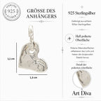 Herz-Anhänger aus 925er Silber – Talisman für Liebe und Verbundenheit, handgefertigt im Boho- und rustikalen Stil | Art Diva