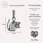 „Pisana“ – oxidierter Katzen-Anhänger aus 925er Silber für Katzenliebhaber, Skulpturenschmuck im Boho- und rustikalen Stil | Art Diva
