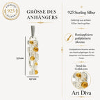 „Puls“ – Anhänger aus 925er Silber mit goldfarbenen Akzenten, künstlerisches Schmuckstück für Kraft und Rhythmus | Art Diva