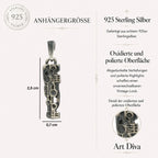 „Puls“ – handgefertigter Anhänger aus 925er Silber, künstlerischer Skulpturenschmuck für Kraft und Rhythmus im Boho- und rustikalen Stil | Art Diva