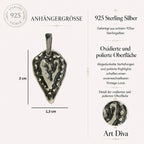 „Herz der Zuneigung“ – handgefertigter Anhänger aus 925er Silber, Talisman für Liebe und Zärtlichkeit, Skulpturenschmuck im Boho- und rustikalen Stil | Art Diva