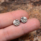 „Morgenbrise am Meer“-Ohrringe mit Sonne und Wellen aus 925er Silber – teilweise oxidiert im Boho-Stil | Art Diva
