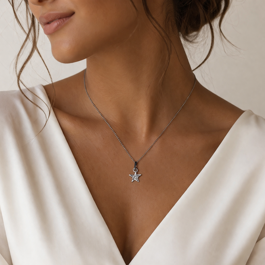 925er Silberanhänger „Stern“ – handgefertigter Boho-Talisman für Hoffnung, skulpturales Schmuckstück und Geschenk für Mutter, Tochter oder Freundin | Art Diva
