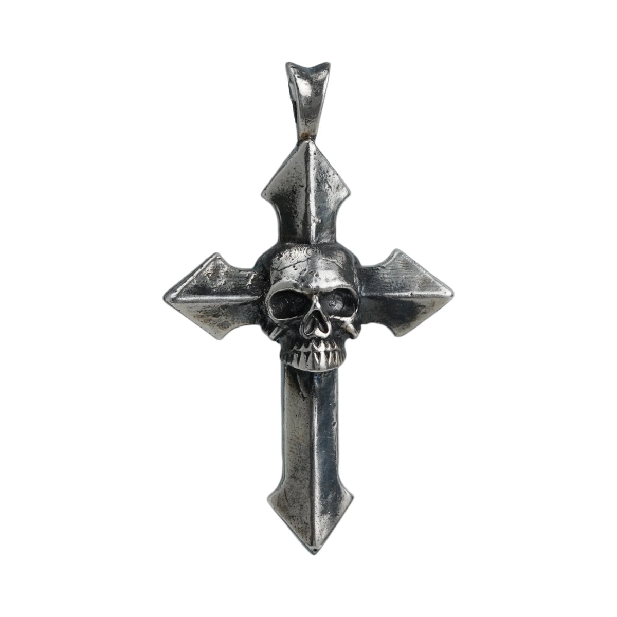 „Memento Mori“-Kreuzanhänger für Herren aus 925er Silber – Symbol für Tod und Ewigkeit | Art Diva