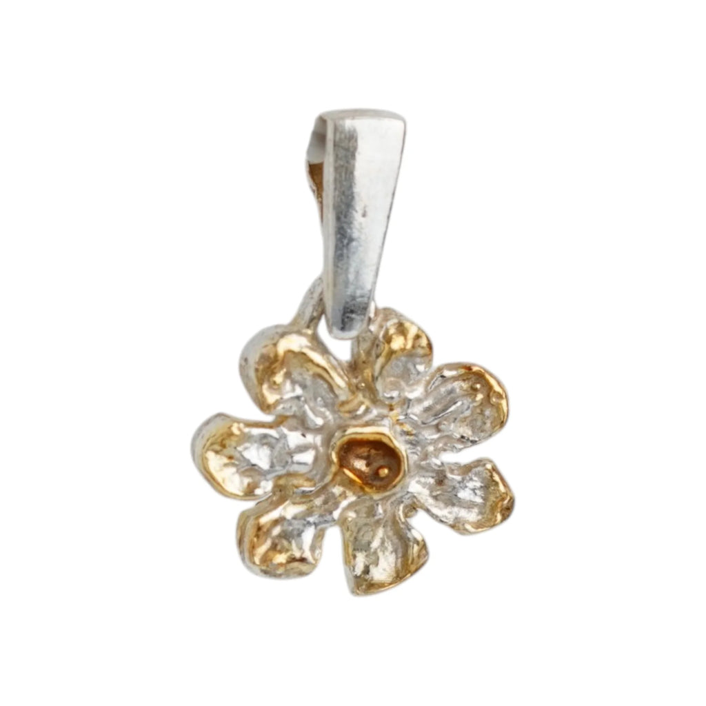 925er Silberanhänger „Blume“ – handgefertigter Boho-Talisman für Harmonie, skulpturales Schmuckstück und Geschenk für Mutter, Tochter oder Freundin | Art Diva