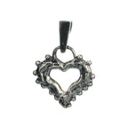 „Morgenliebe“-Herz-Anhänger mit Tautropfen aus 925er Silber – Talisman für Zärtlichkeit und reine Liebe, handgefertigt im Boho-Stil | Art Diva