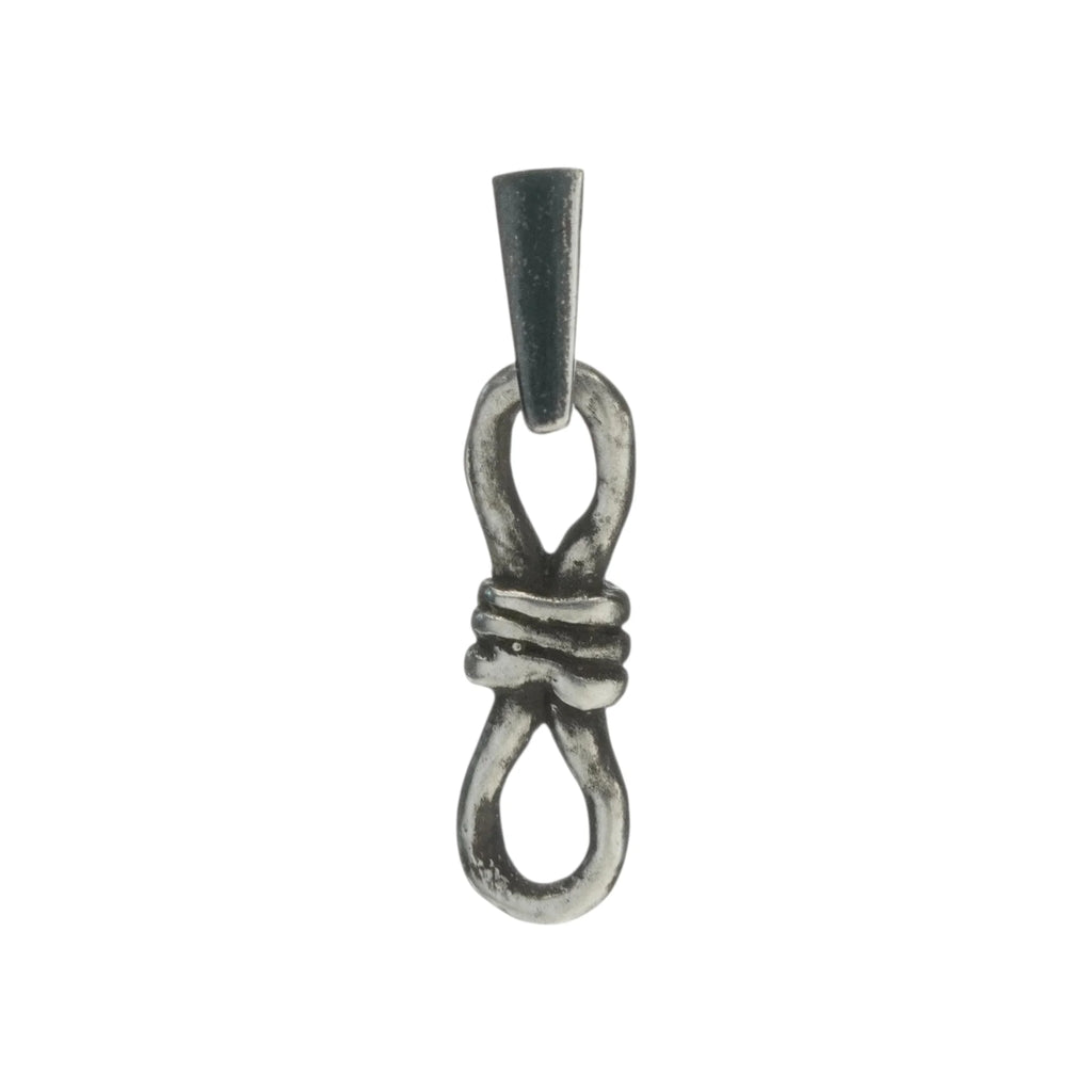 Schmuck aus 925er Silber – Knoten der unendlichen Liebe, handgefertigter Anhänger mit Ewigkeitssymbol für Armband oder Halskette, rustikaler Skulpturenschmuck | Art Diva