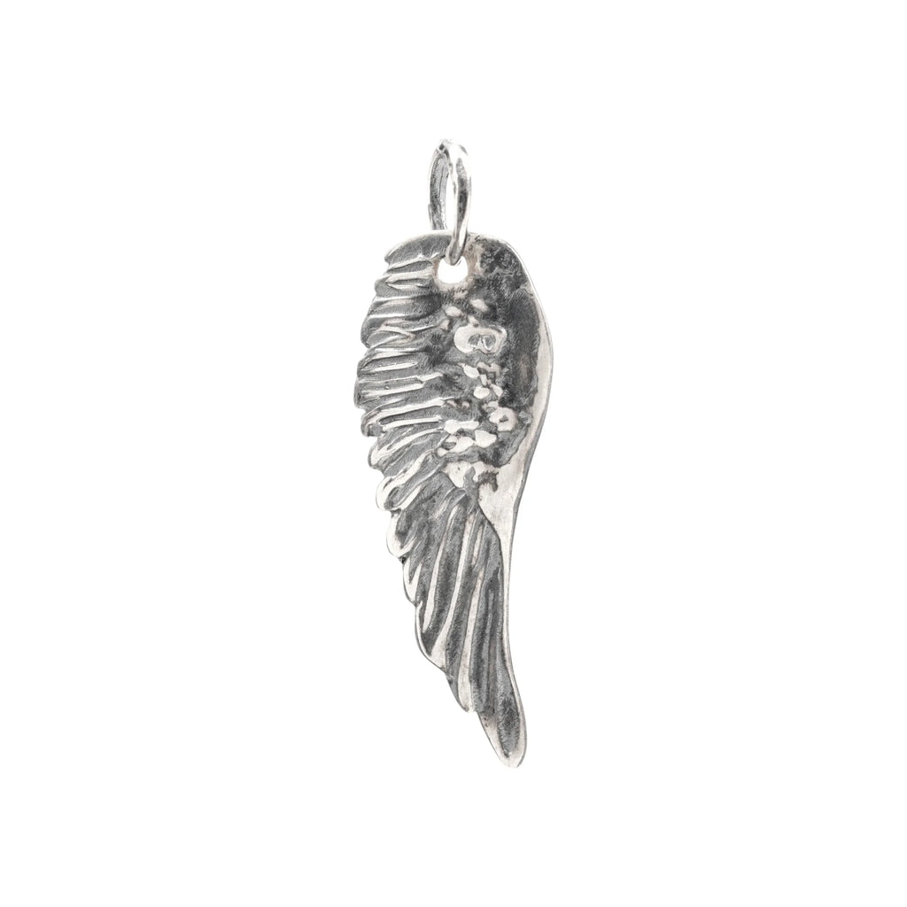 Anhänger aus 925er Silber mit Engelsflügel – Schutztalisman, handgefertigter Skulpturenschmuck im Boho-Stil, ideales Geschenk für Mutter, Tochter oder Freundin | Art Diva