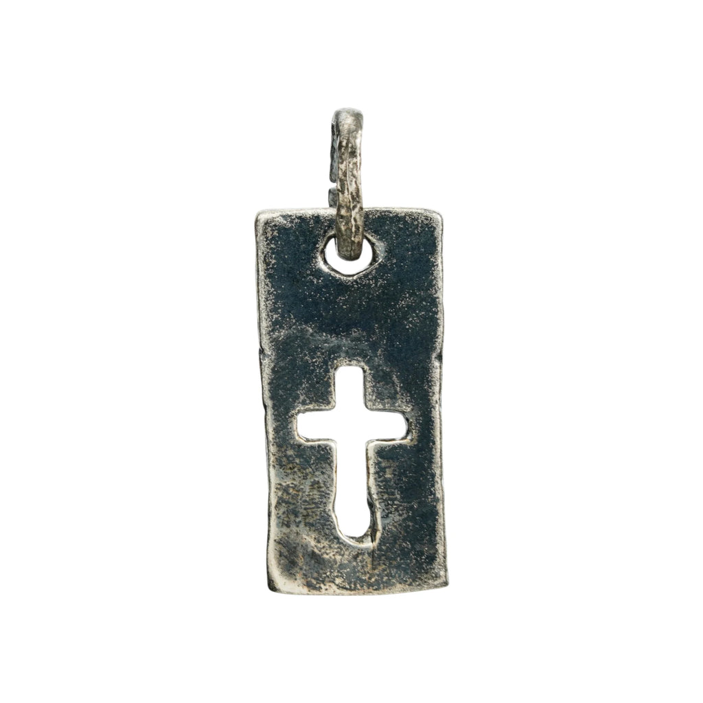 „Plakette mit Kreuz“ – Herren-Anhänger aus 925er Silber mit Stärke und Charakter | Art Diva