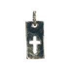 „Plakette mit Kreuz“ – Herren-Anhänger aus 925er Silber mit Stärke und Charakter | Art Diva