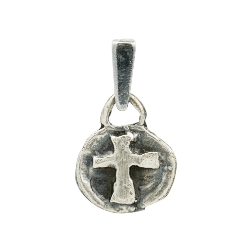 925er Silberanhänger mit Reliefkreuz – handgefertigter Boho-Talisman für Glauben und spirituelle Kraft, skulpturales Schmuckstück und Geschenk für Mutter, Tochter oder Freundin | Art Diva