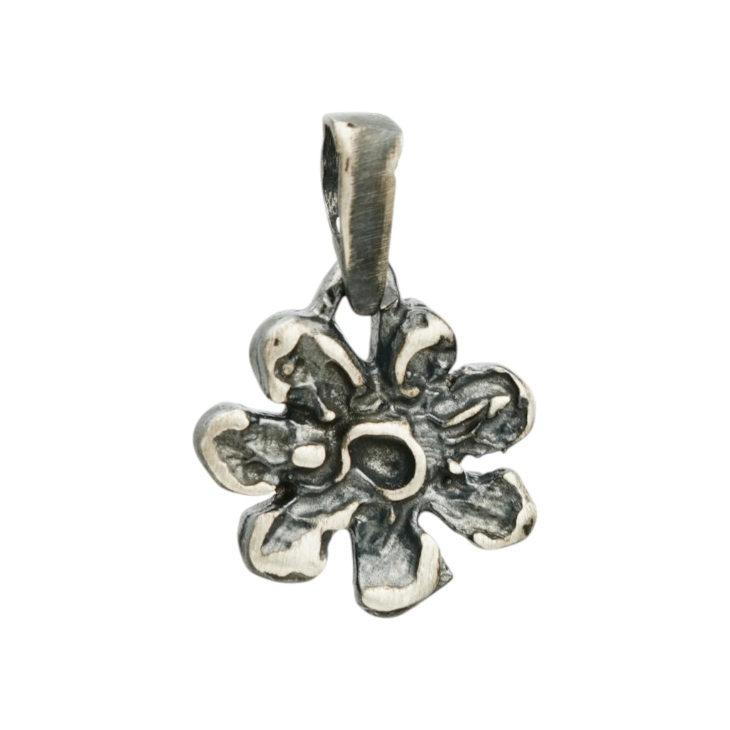 925er Silberanhänger „Blume“ – handgefertigter Boho-Talisman für Harmonie, skulpturales Schmuckstück und Geschenk für Mutter, Tochter oder Freundin | Art Diva