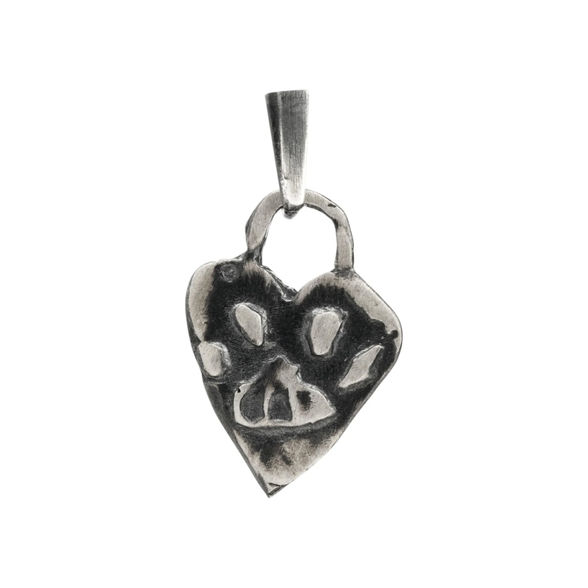 Herz-Anhänger mit Pfote aus 925er Silber – Talisman für Tierliebe, Schmuckstück im Boho- und rustikalen Stil, ideales Geschenk für Mutter, Tochter oder Freundin | Art Diva