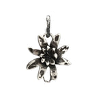 925er Silberelement „Edelweißblüte“ – handgefertigter Boho-Talisman für Harmonie, skulpturales Schmuckstück und Geschenk für Mutter, Tochter oder Freundin | Art Diva