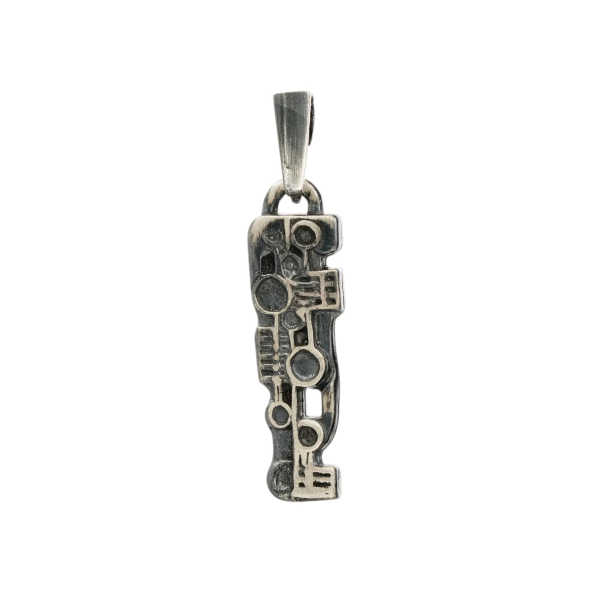 „Puls“ – handgefertigter Anhänger aus 925er Silber, künstlerischer Skulpturenschmuck für Kraft und Rhythmus im Boho- und rustikalen Stil | Art Diva