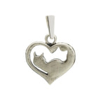 925 Silber Anhänger „Yin-Yang-Katzen“ – Hochglanz poliert | Symbol für Liebe & Harmonie | Art Diva