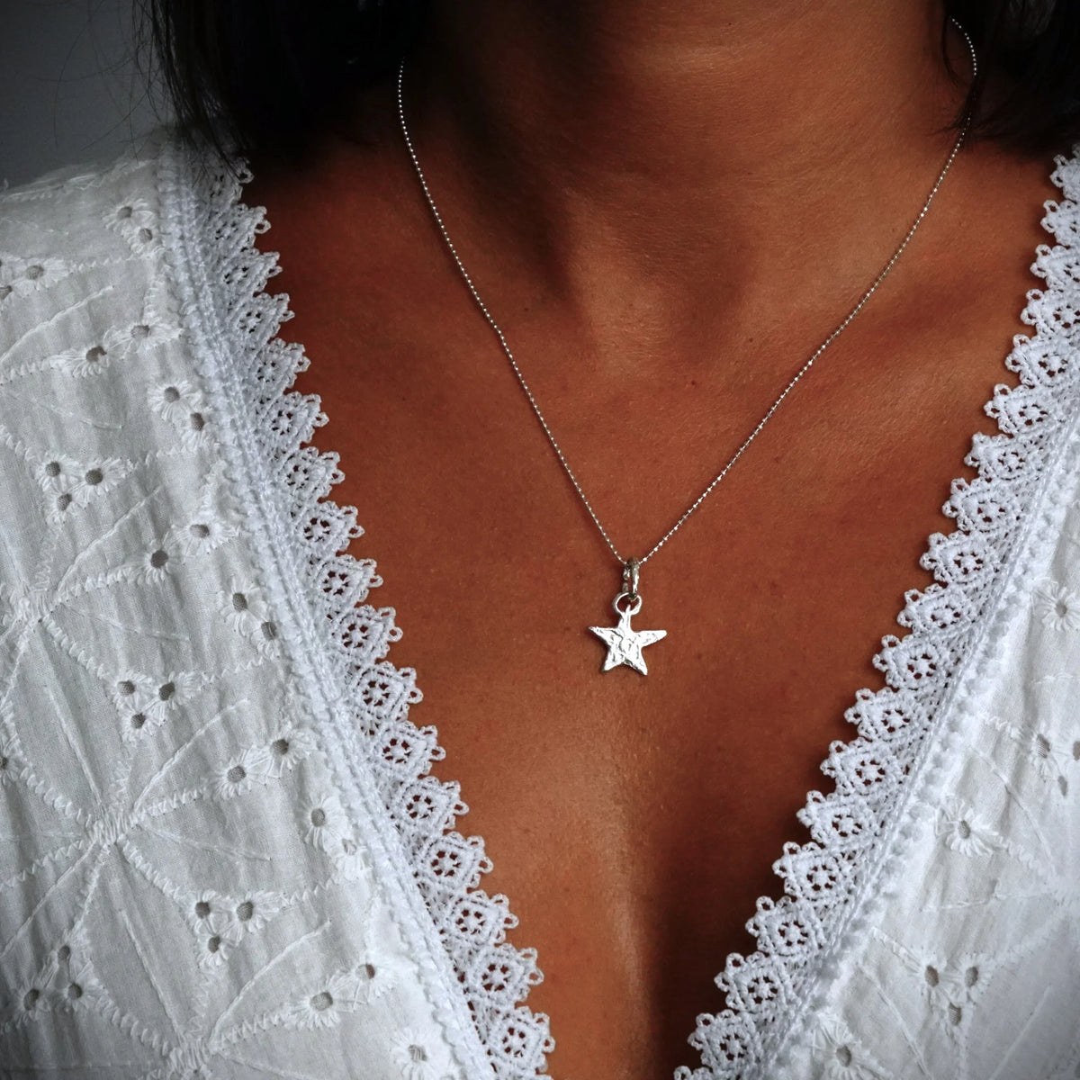 925er Silberanhänger „Stern“ – handgefertigter Boho-Talisman für Hoffnung, skulpturales Schmuckstück und Geschenk für Mutter, Tochter oder Freundin | Art Diva