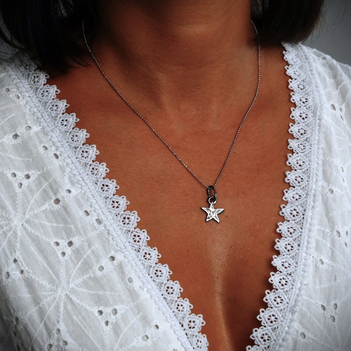 925er Silberanhänger „Stern“ – handgefertigter Boho-Talisman für Hoffnung, skulpturales Schmuckstück und Geschenk für Mutter, Tochter oder Freundin | Art Diva