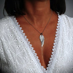 Anhänger aus 925er Silber mit Engelsflügel – Schutztalisman, handgefertigter Skulpturenschmuck im Boho-Stil, ideales Geschenk für Mutter, Tochter oder Freundin | Art Diva