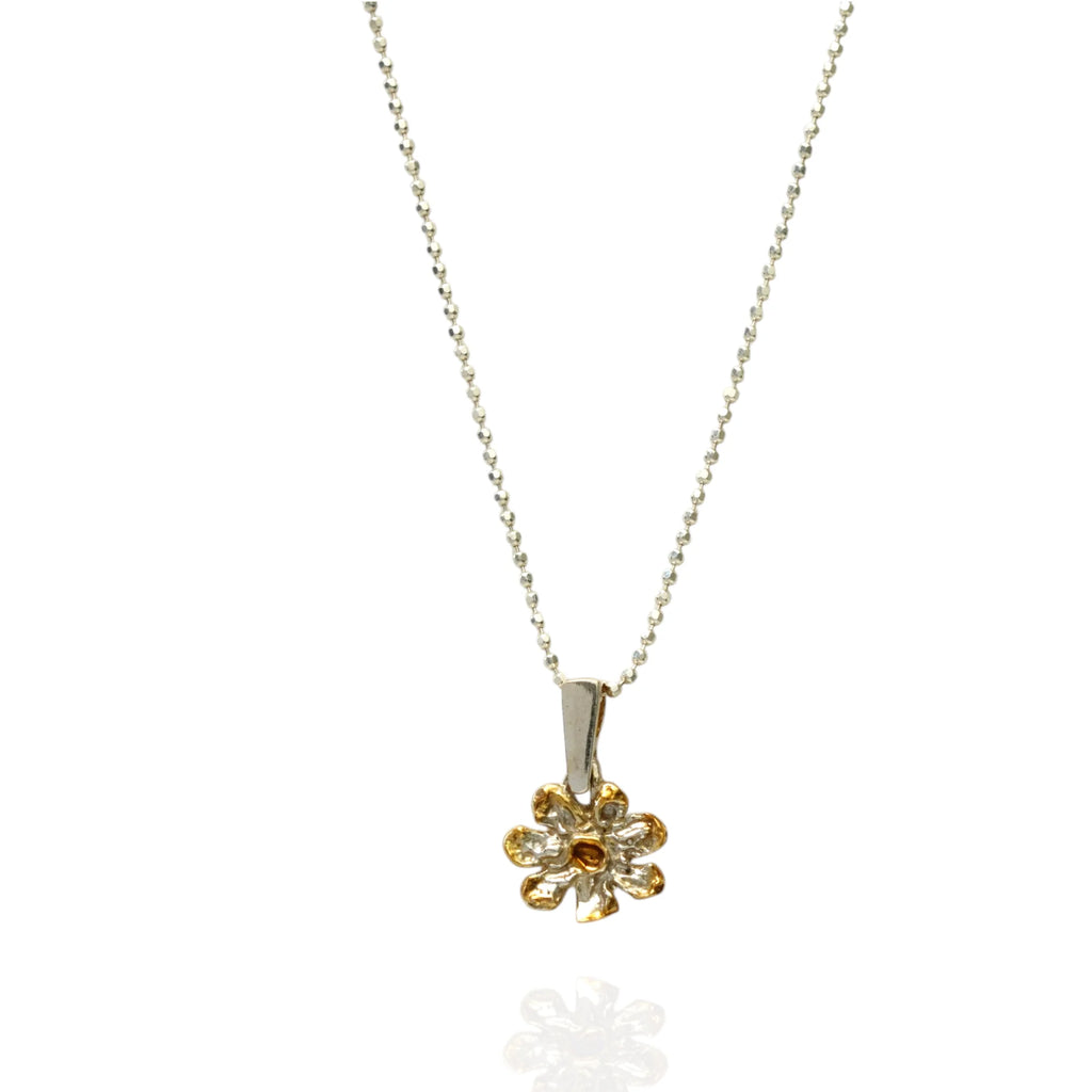 925er Silberanhänger „Blume“ – handgefertigter Boho-Talisman für Harmonie, skulpturales Schmuckstück und Geschenk für Mutter, Tochter oder Freundin | Art Diva