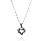 „Morgenliebe“-Herz-Anhänger mit Tautropfen aus 925er Silber – Talisman für Zärtlichkeit und reine Liebe, handgefertigt im Boho-Stil | Art Diva