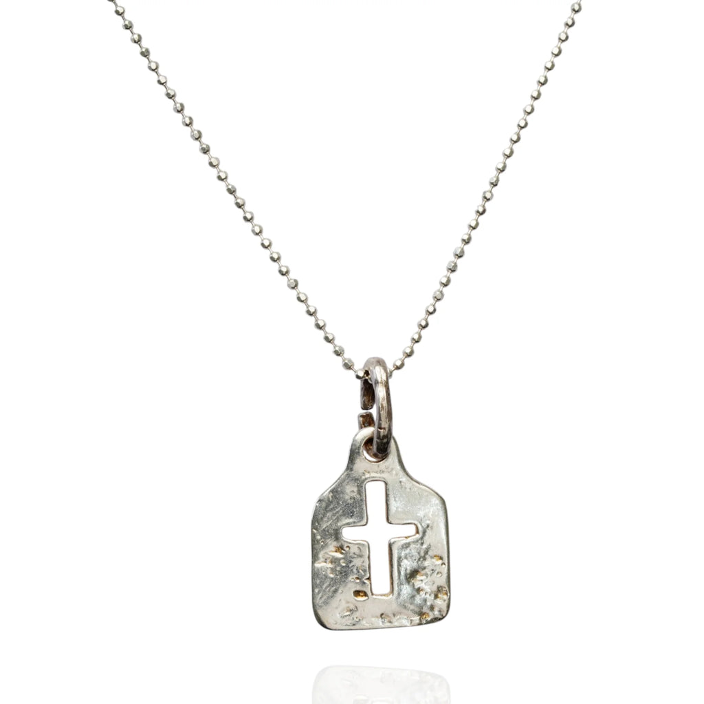 Kleiner Kreuz-Anhänger für Herren aus 925er Silber – minimalistisches, künstlerisches Design | Art Diva