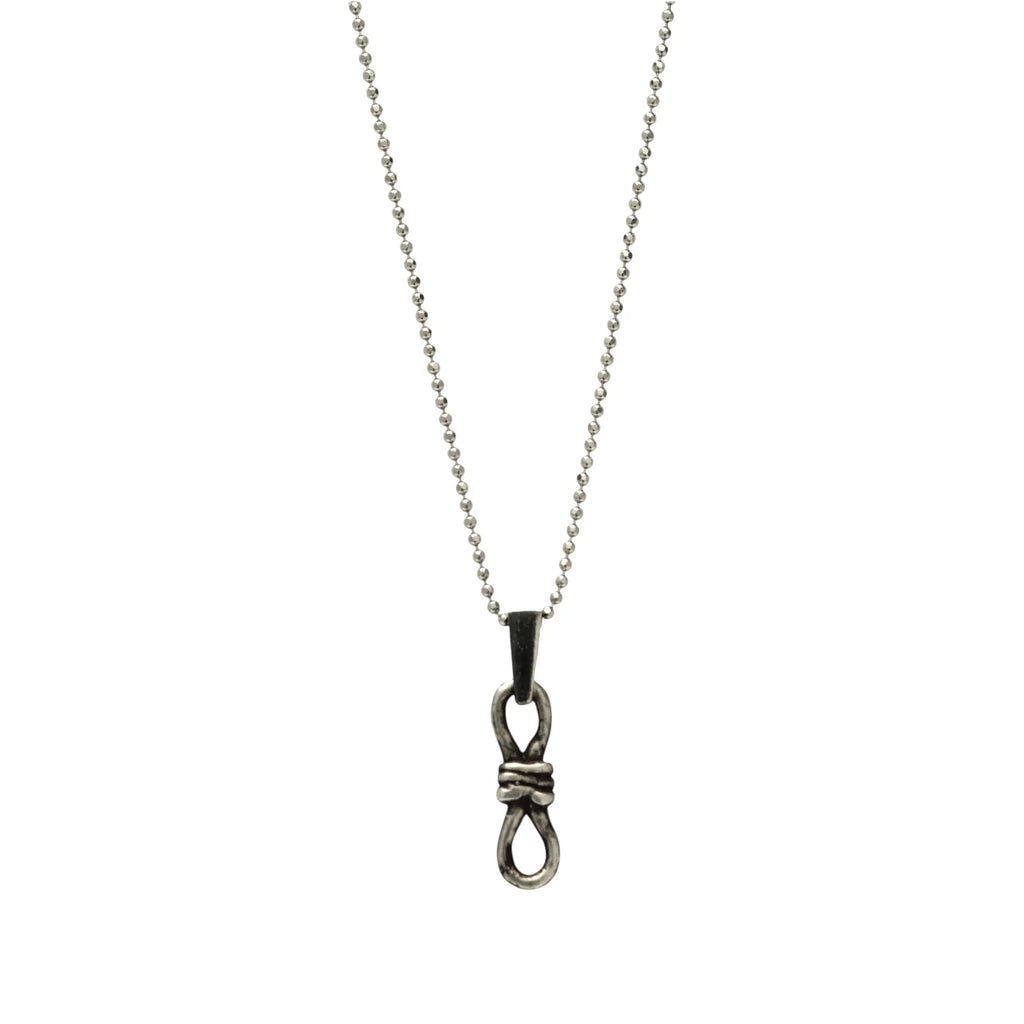 Schmuck aus 925er Silber – Knoten der unendlichen Liebe, handgefertigter Anhänger mit Ewigkeitssymbol für Armband oder Halskette, rustikaler Skulpturenschmuck | Art Diva