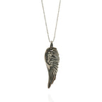 Anhänger aus 925er Silber mit Engelsflügel – Schutztalisman, handgefertigter Skulpturenschmuck im Boho-Stil, ideales Geschenk für Mutter, Tochter oder Freundin | Art Diva