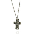 Silberanhänger „Großes massives Herrenkreuz mit Herz“ aus 925er Silber – Talisman für Stärke, Glauben und Schutz | Boho-, Rustik- und Skulpturschmuck | Art Diva