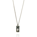 „Plakette mit Kreuz“ – Herren-Anhänger aus 925er Silber mit Stärke und Charakter | Art Diva