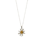 925er Silberelement „Edelweißblüte“ mit goldenen Akzenten – handgefertigter Boho-Talisman für Harmonie, skulpturales Schmuckstück und Geschenk für Mutter, Tochter oder Freundin | Art Diva