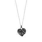 Schutzengel-Herz-Anhänger mit Engel und Stern aus 925er Silber – Talisman für Schutz, Liebe und Glauben, handgefertigt im Boho-Stil | Art Diva
