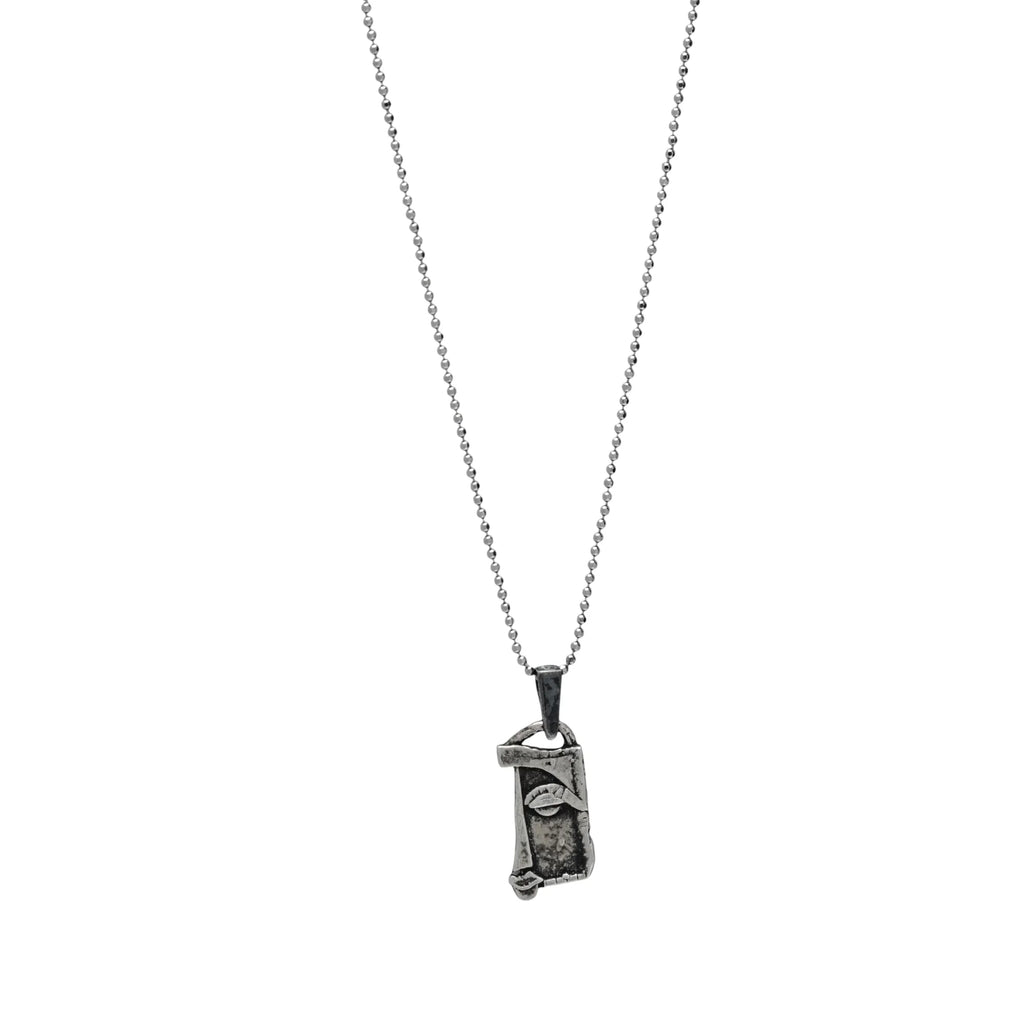 „Gesicht der Muse“ – Anhänger aus 925er Silber, handgefertigter Skulpturenschmuck für kreative Seelen im Boho- und rustikalen Stil | Art Diva