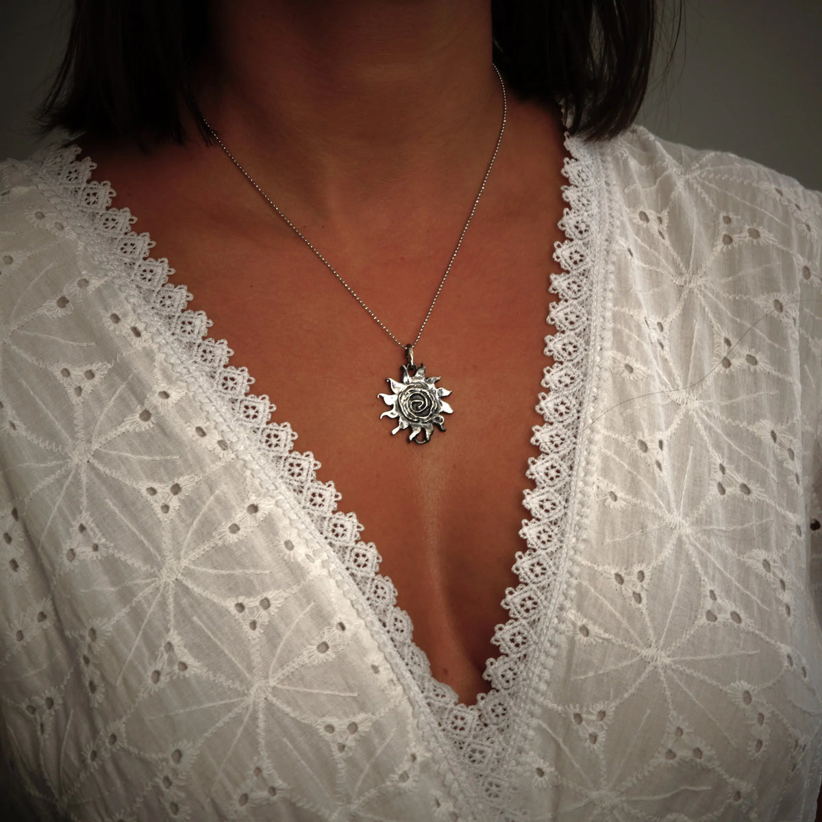 „Sonne des Lebens“-Schmuckelement aus 925er Silber – handgefertigt für Armband oder Halskette | Art Diva