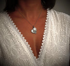 Herz-Anhänger mit Pfote aus 925er Silber – Talisman für Treue und Tierliebe, Schmuckstück im Boho- und rustikalen Stil für Hunde- und Katzenliebhaber | Art Diva