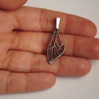 Schmetterlingsflügel-Anhänger aus 925er Silber – handgefertigter Talisman für Freiheit und Transformation, Skulpturenschmuck im Boho- und rustikalen Stil | Art Diva