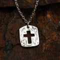 Massiver Herren-Kreuzanhänger aus 925er Silber mit ausgeschnittenem Kreuz – handpoliert, Schmuck im Boho- und rustikalen Stil | Art Diva