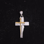 Massiver Kreuz-Anhänger für Herren aus 925er Silber – Symbol für Glauben und Entschlossenheit, handgefertigt | Art Diva